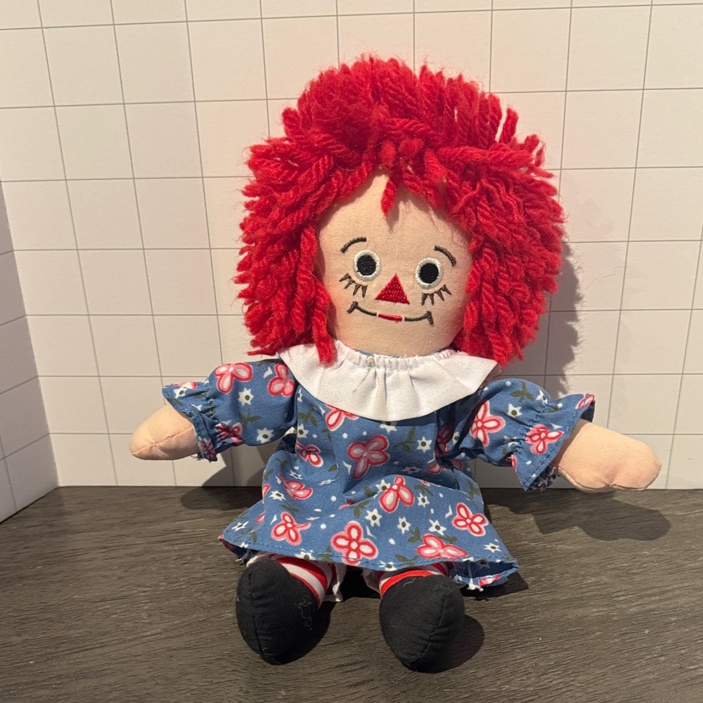 Vintage Raggedy Ann Ragdoll 12 Inch Tall Made by Applause  Dress, Bloomers